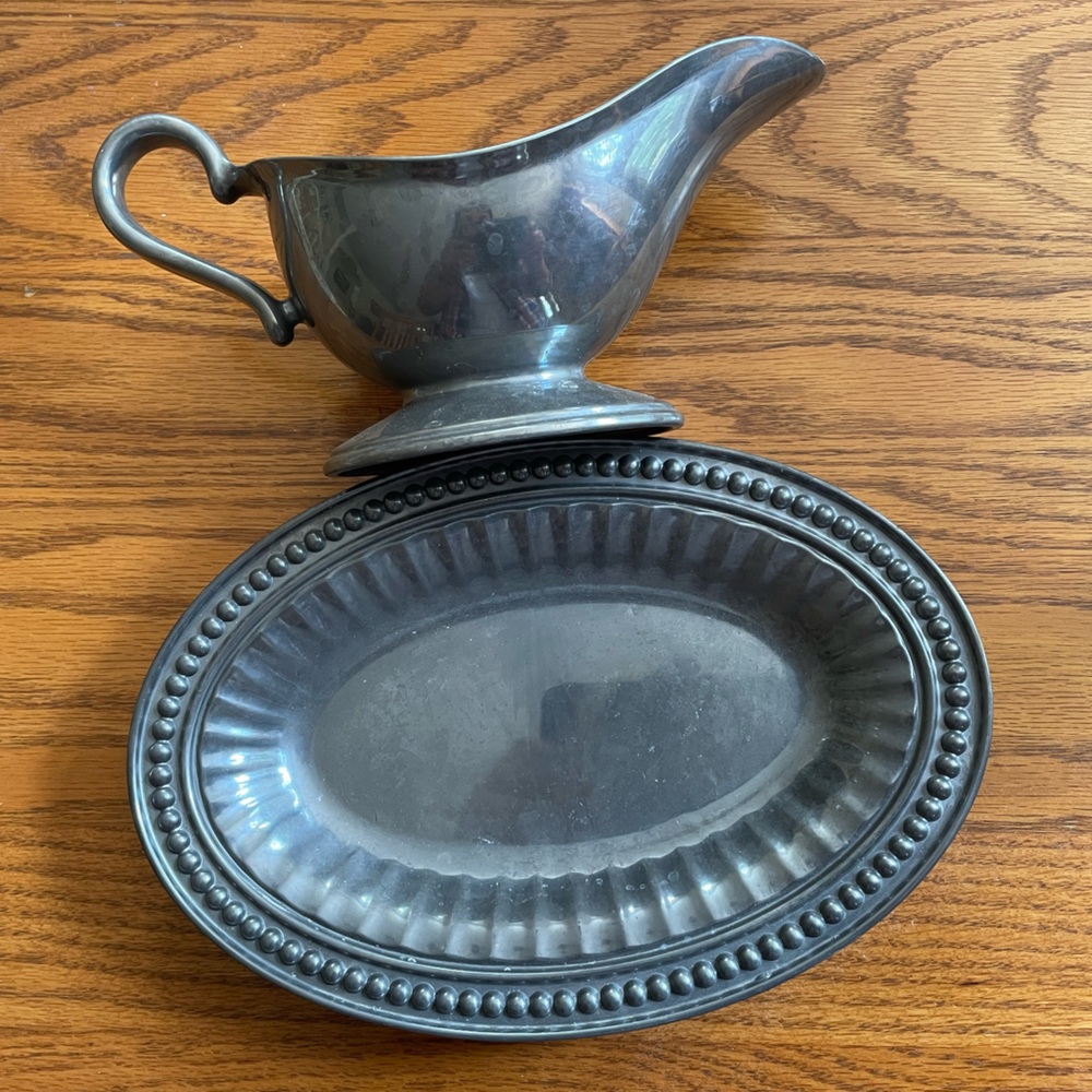 Wilton Armetale serveware, specifically from the "Flutes & Pearls" collection!